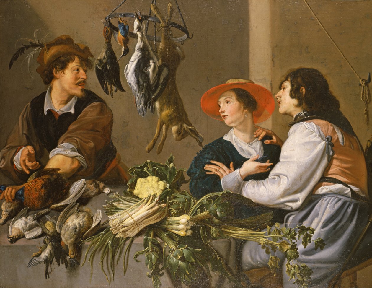 Lojas de jogos e vegetais de Theodor Rombouts