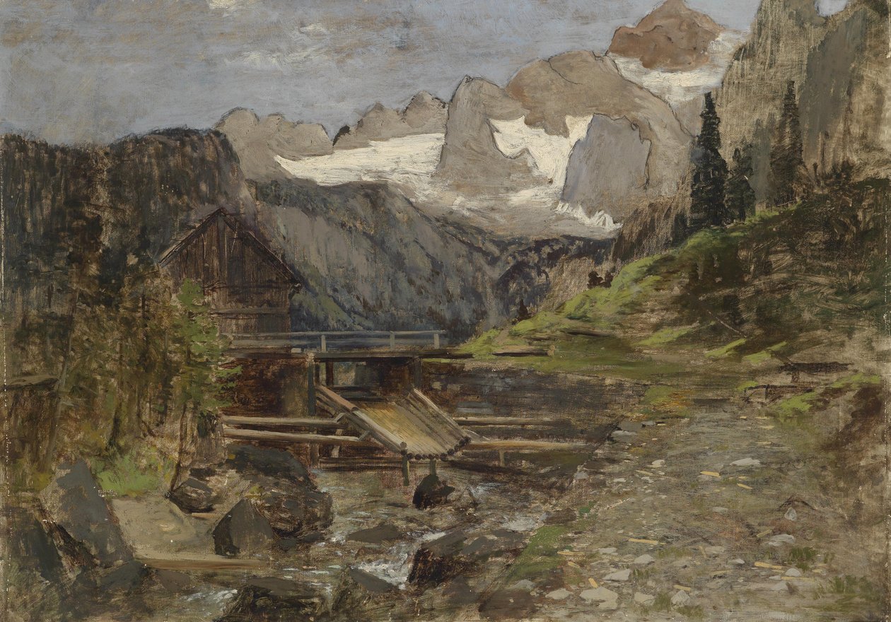 Gosaumühle com Dachstein de Theodor von Hormann
