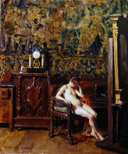 O Modelo (óleo sobre painel) de Theodor Baierl