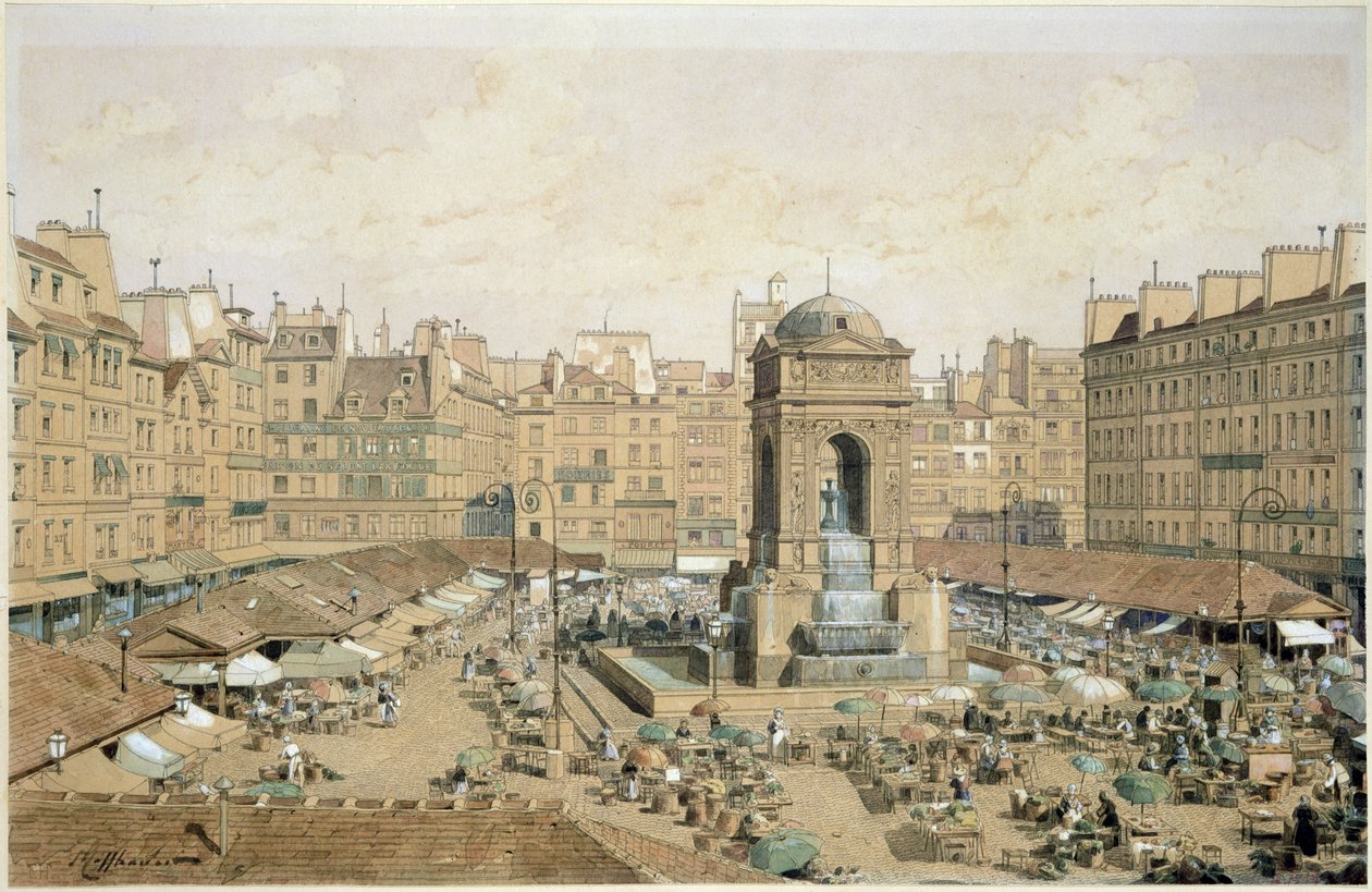 O Marche aux Innocents (caneta e tinta no papel) de Theodor Josef Hubert Hoffbauer