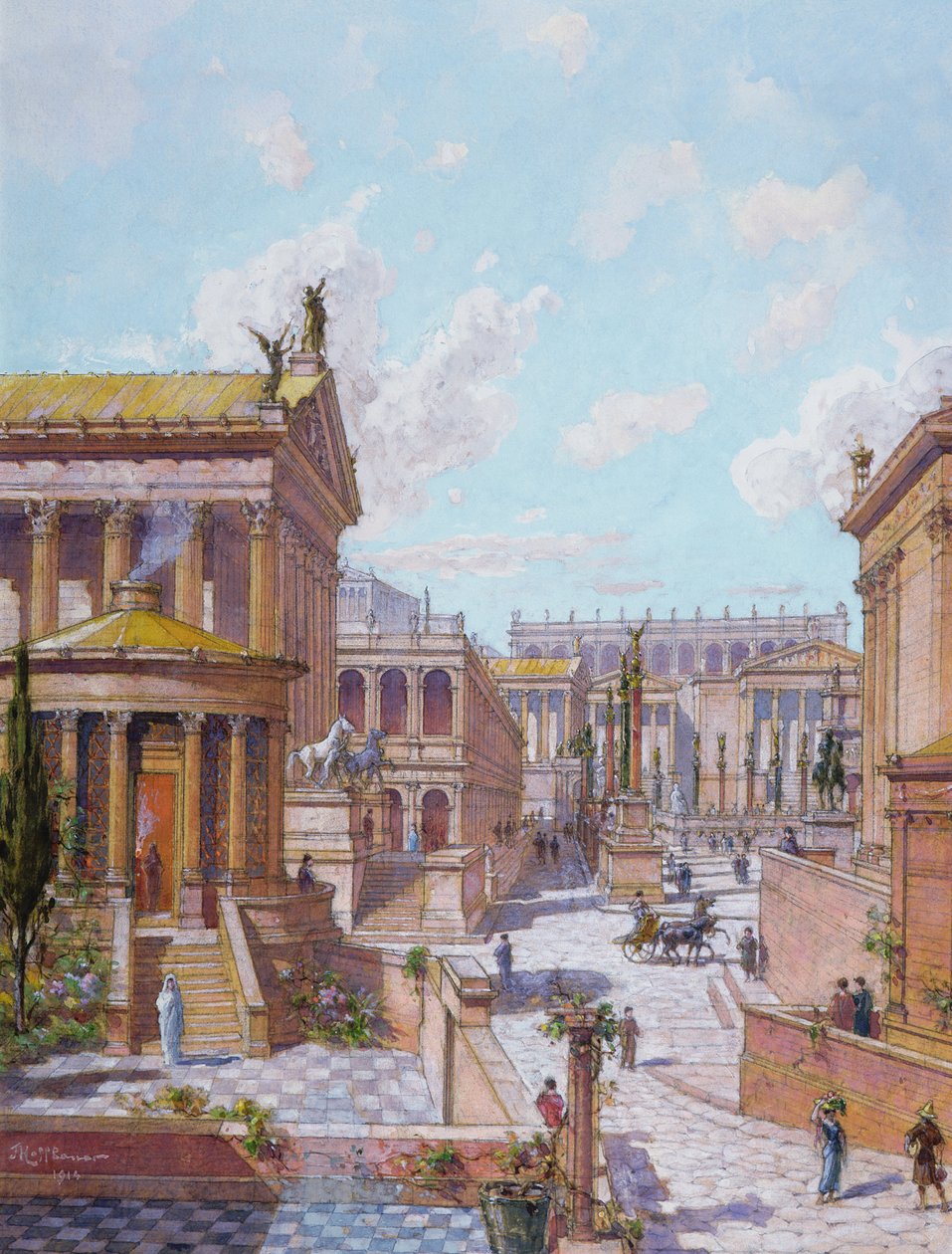 O Fórum Romano da Antiguidade, 1914 de Theodor Josef Hubert Hoffbauer