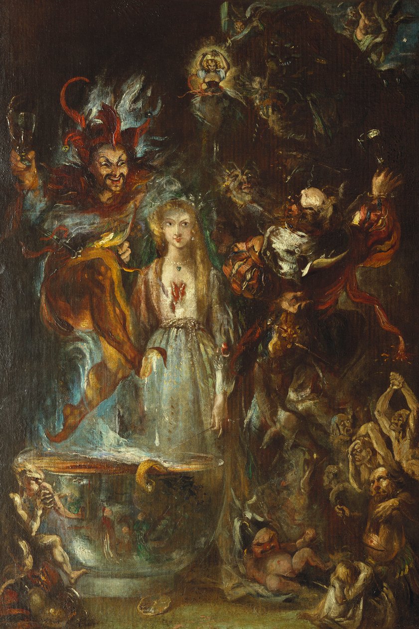 Uma fantasia baseada em Goethe "s" Faust ", 1834 de Theodor M. von Holst