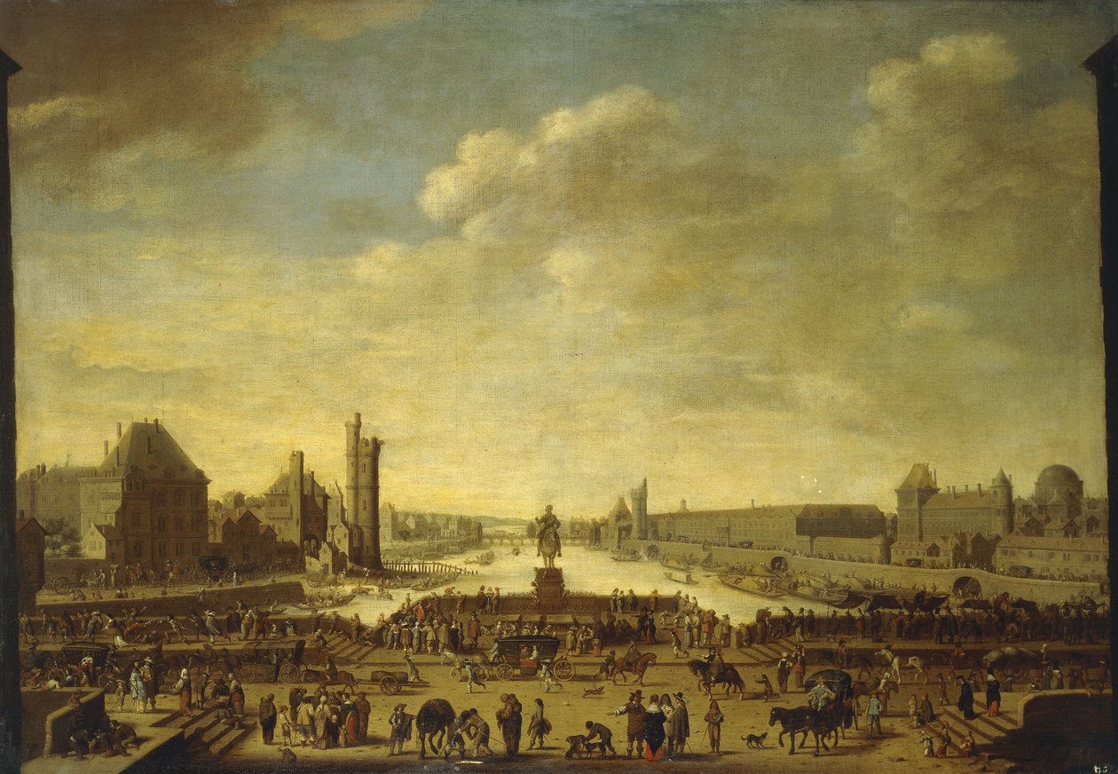 Uma vista de Paris a partir do Point de la Cite, de Theodor Matham