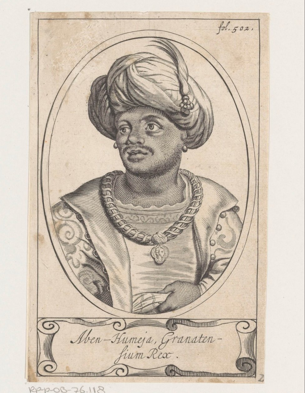 Retrato de Aben Humeya, rei de Granada de Theodor Matham