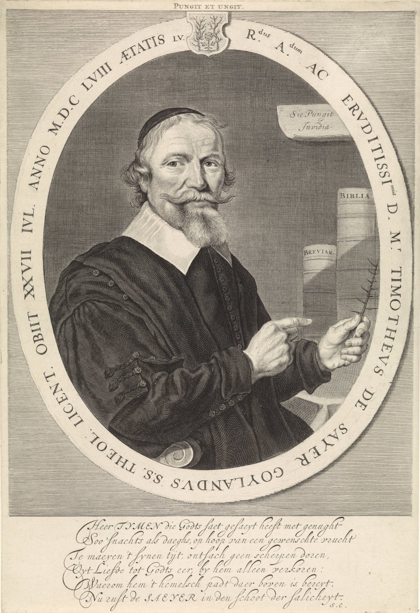 Retrato de Timotheus de Sayer de Theodor Matham