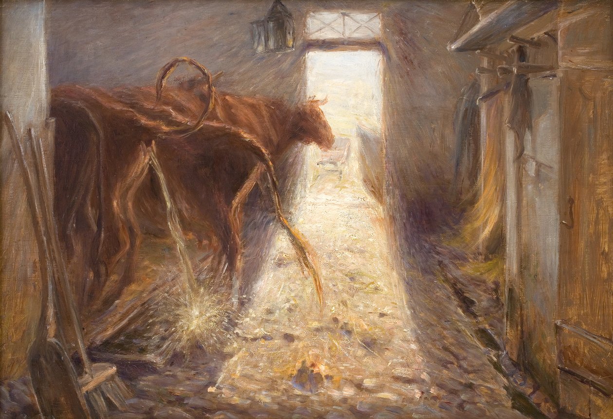 Estábulo na ilha de Saltholm de Theodor Philipsen