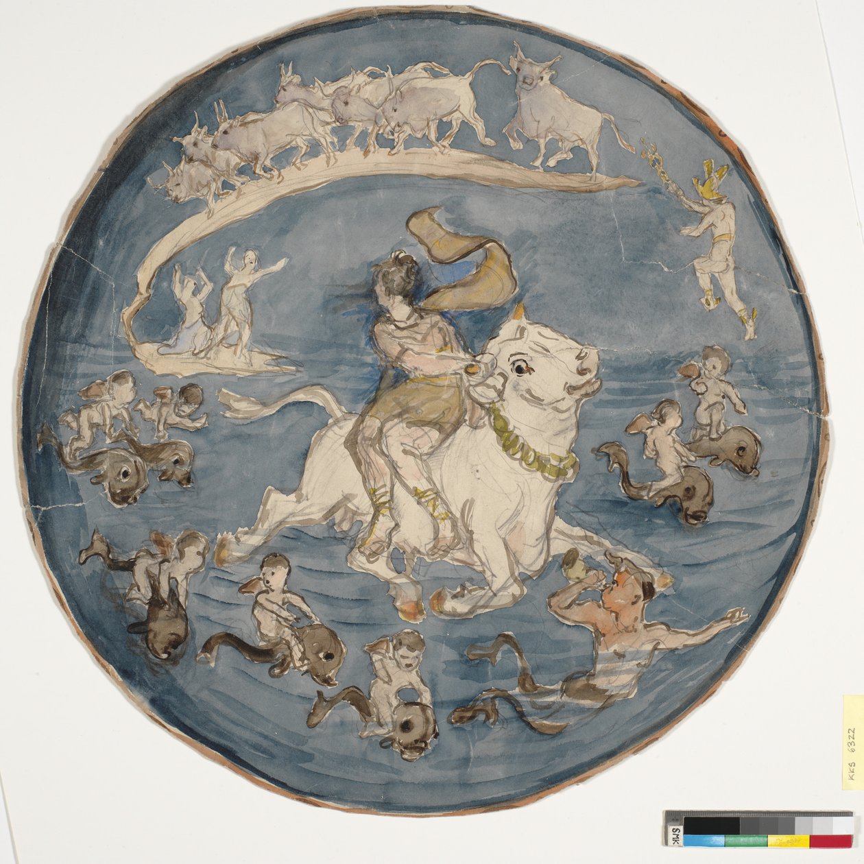 O Rapto da Europa (Draft Dish) de Theodor Philipsen