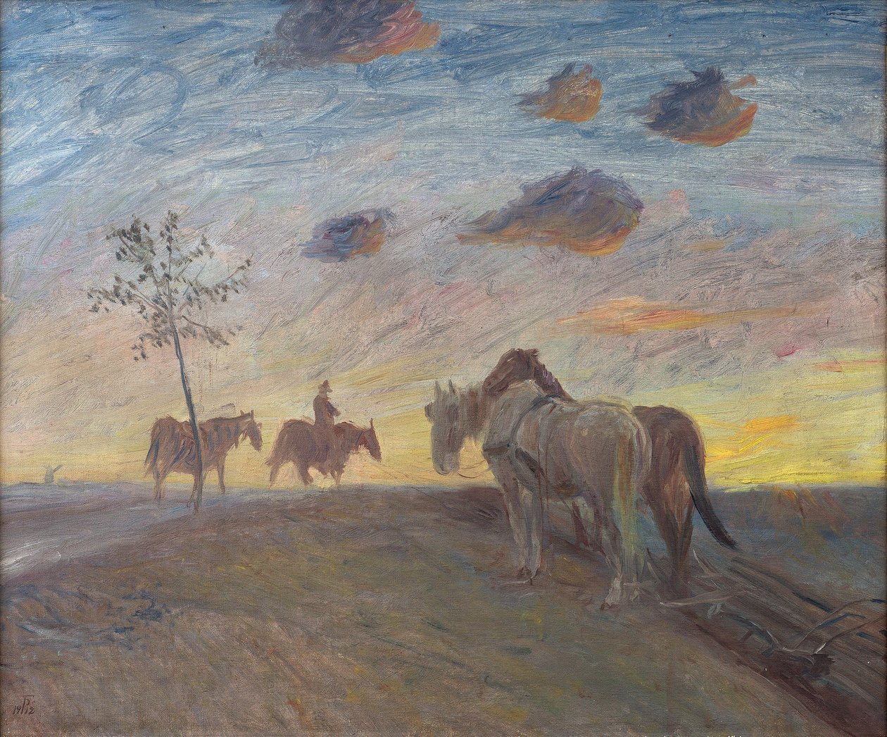 Paisagem noturna de Theodor Philipsen