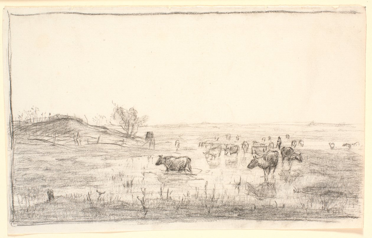 Vacas nos prados em Mejlgaard de Theodor Philipsen