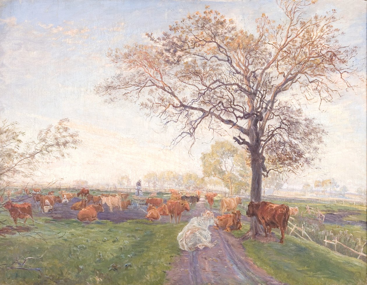 O local de ordenha em Dyrehavegård de Theodor Philipsen