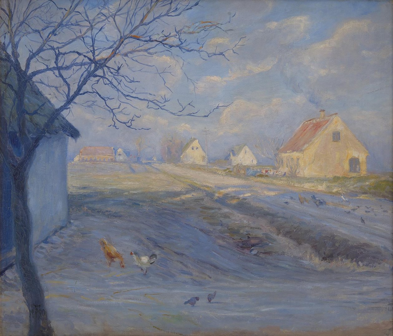 A estrada para Copenhague de Kastrup. A Ilha de Amager de Theodor Philipsen