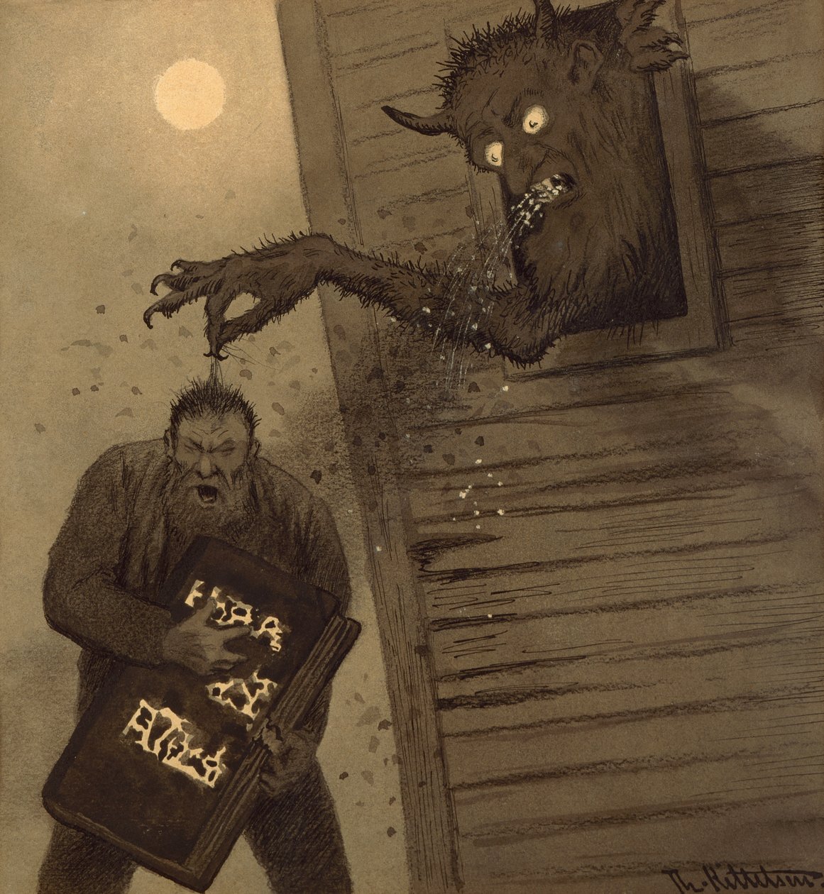 Desenho de contos de fadas de Theodor Severin Kittelsen