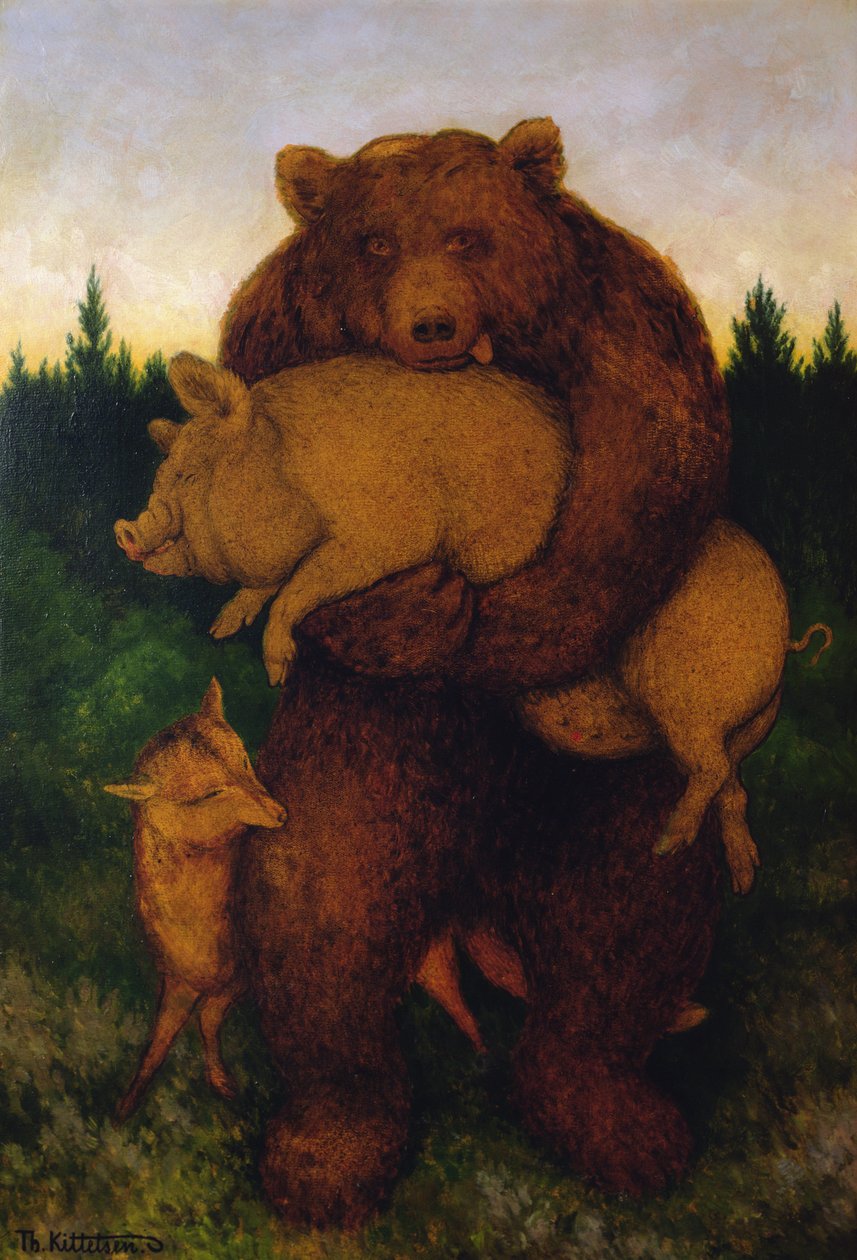 Carne, disse o urso (óleo sobre tela) de Theodor Kittelsen