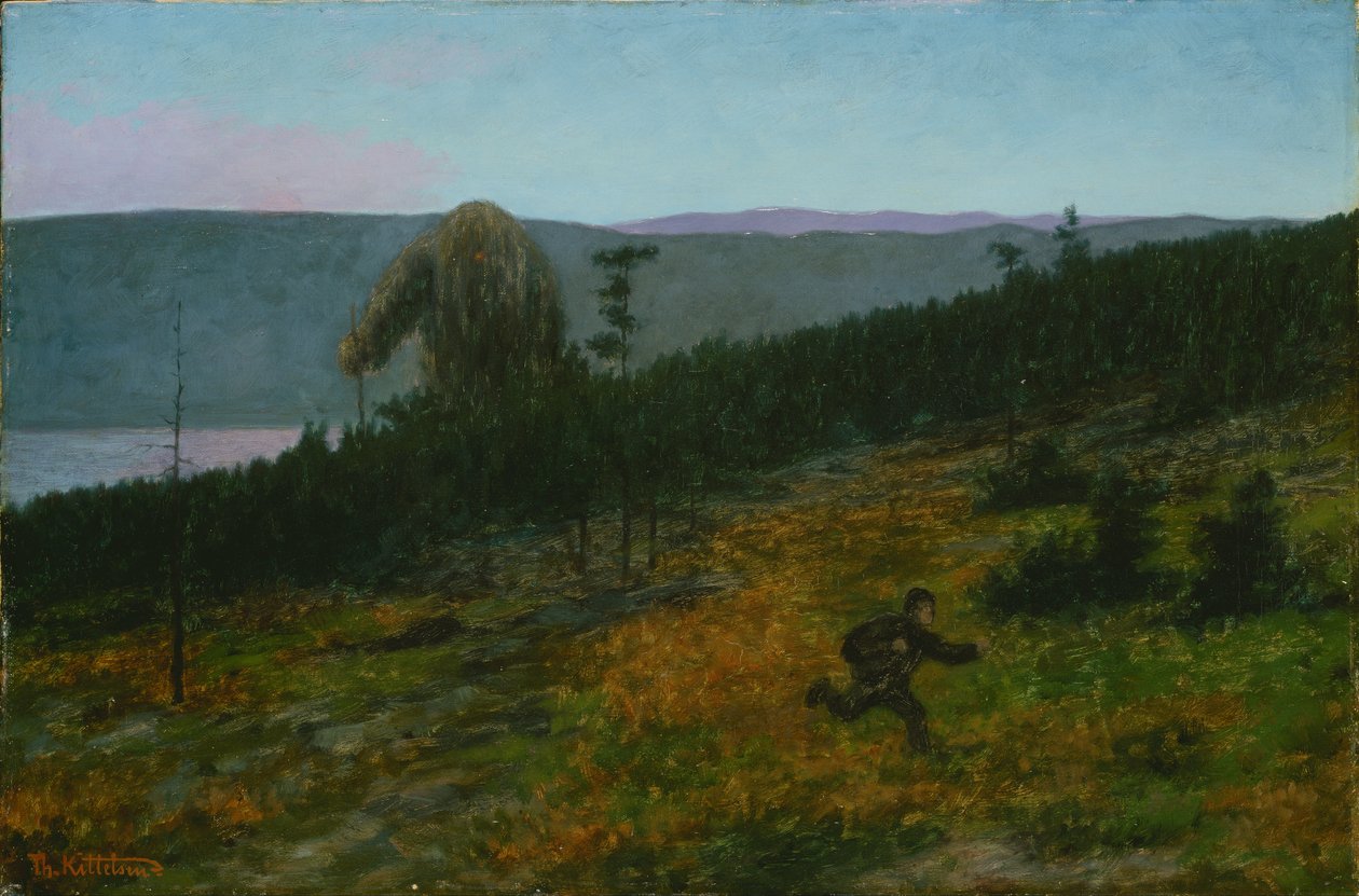 O Rapaz de Cinzas e o Troll de Theodor Kittelsen