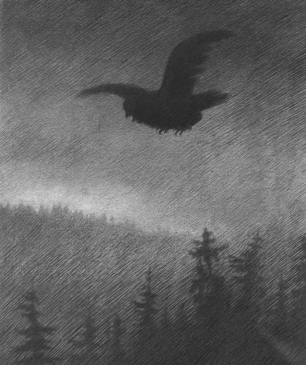 A Peste Negra (desenho) de Theodor Severin Kittelsen