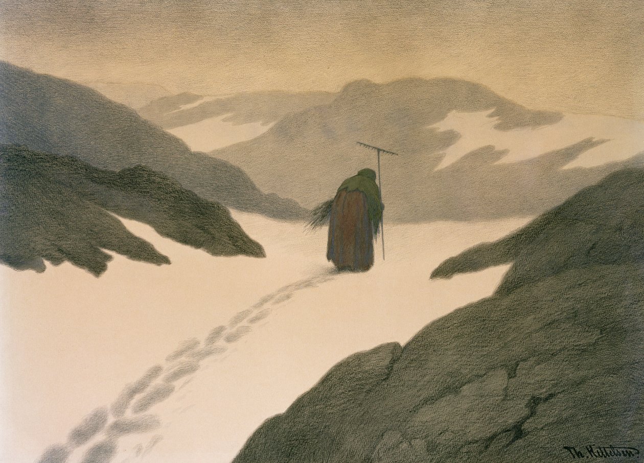 A praga na montanha de Theodor Kittelsen