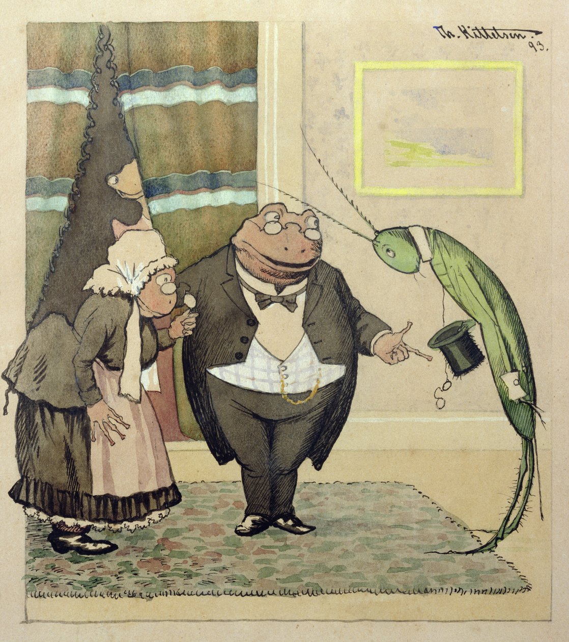 O jovem Sr. Green faz uma visita de Theodor Kittelsen