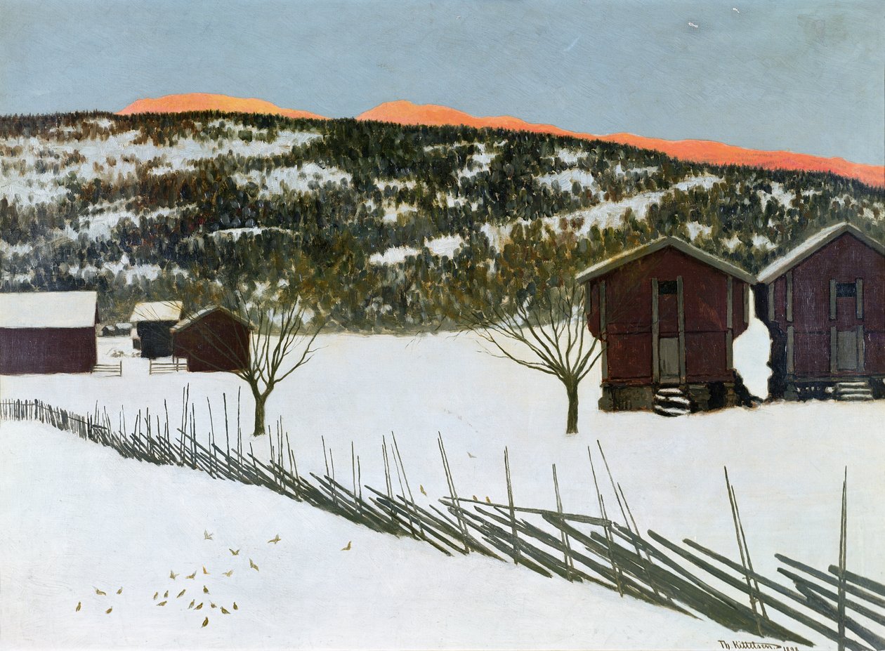 Manhã de inverno de Theodor Kittelsen