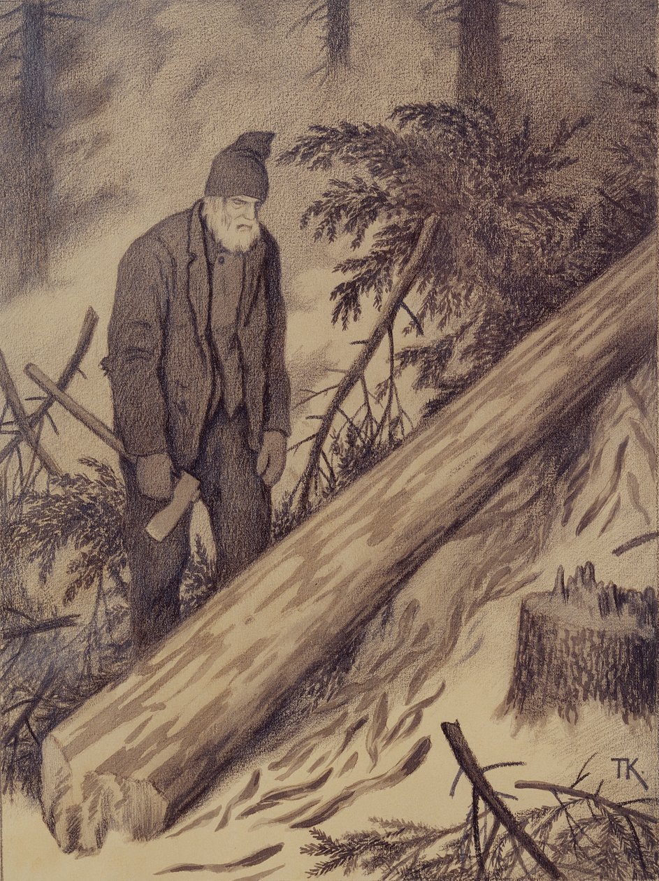 Estrada de Inverno de Theodor Kittelsen