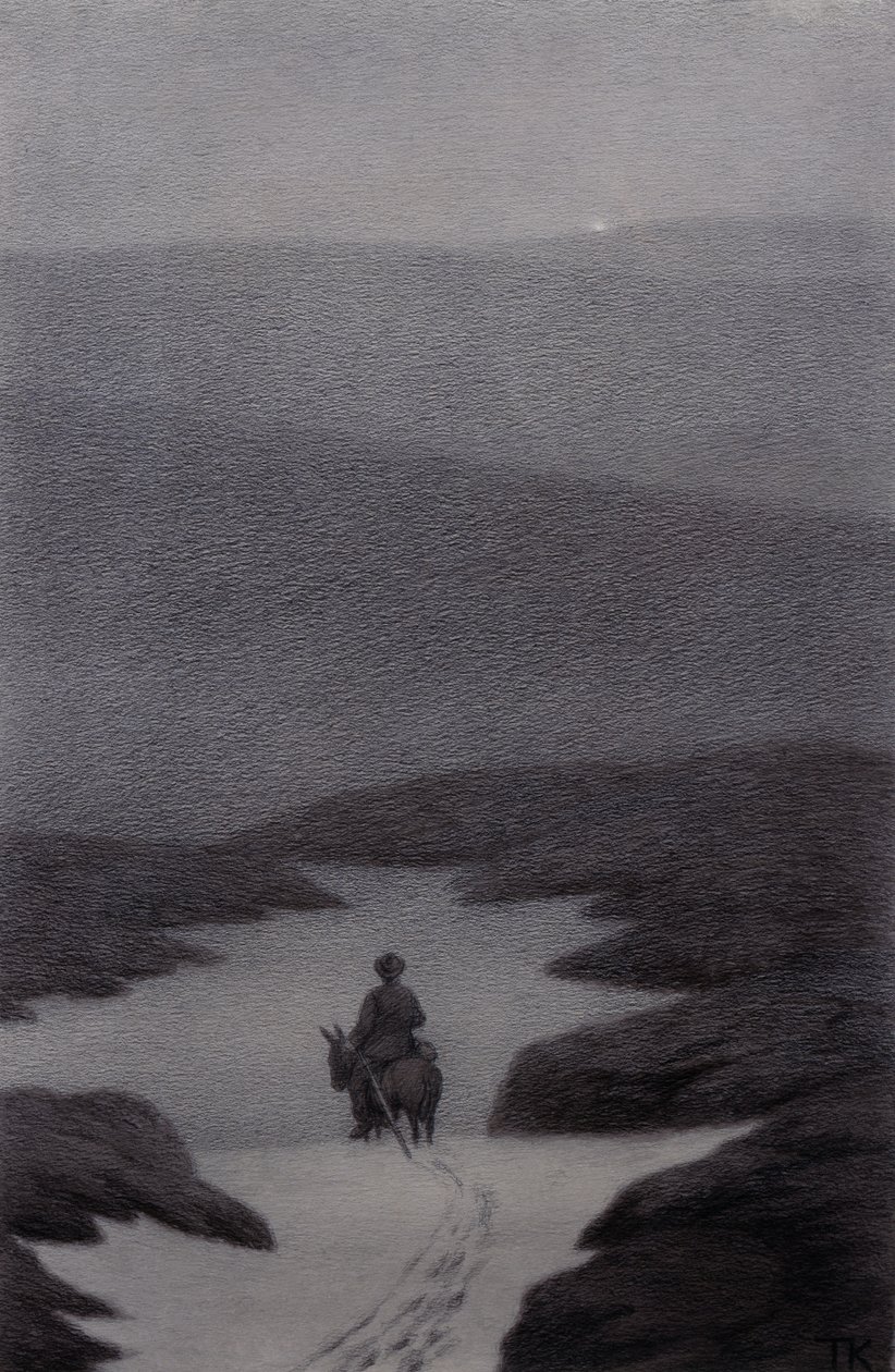 Sim, vejo algo muito distante disse o rapaz, o seu tremeluzir de Theodor Kittelsen