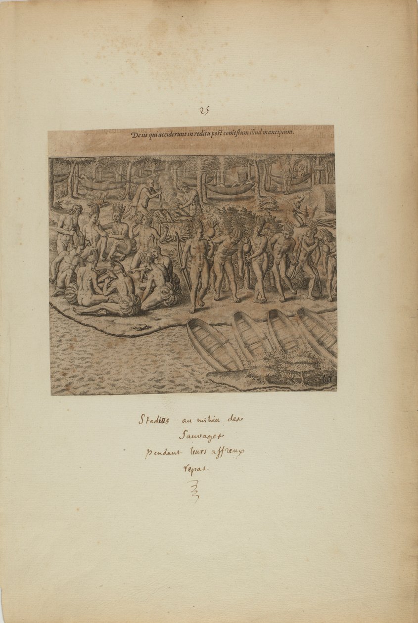 De Iss qui Acciderunt in Reditu Post Comestum Illud Mancipium. (do livro Americae, terceira parte) de Theodor de Bry