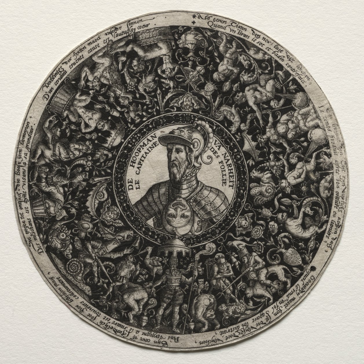 Design para um prato com medalhões de Theodor de Bry