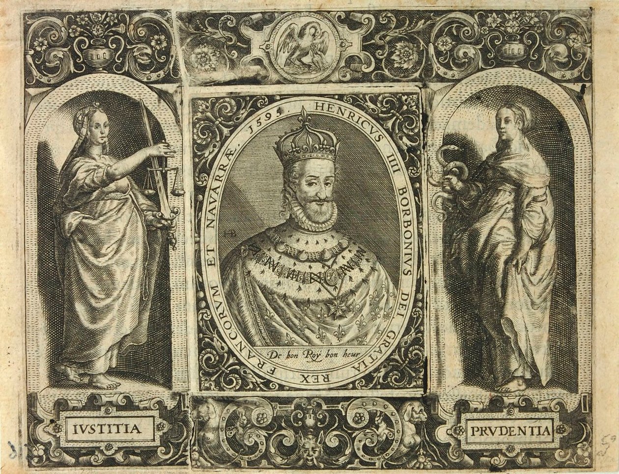 Henricus IIII Borbonius Dei Gratia Rex Francorum et Navarrae 1595 / Bry, Jean Théodore de de Theodor de Bry