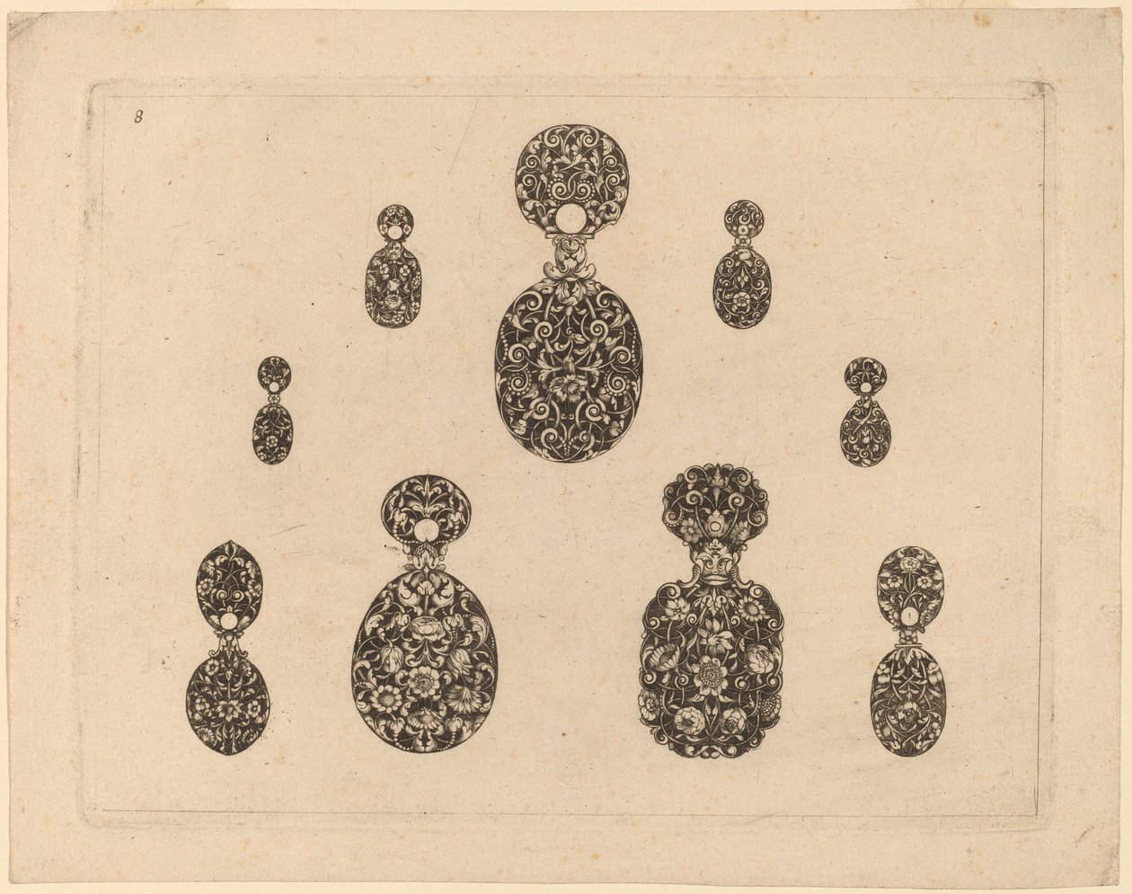 Ornamento de joias de Theodor de Bry