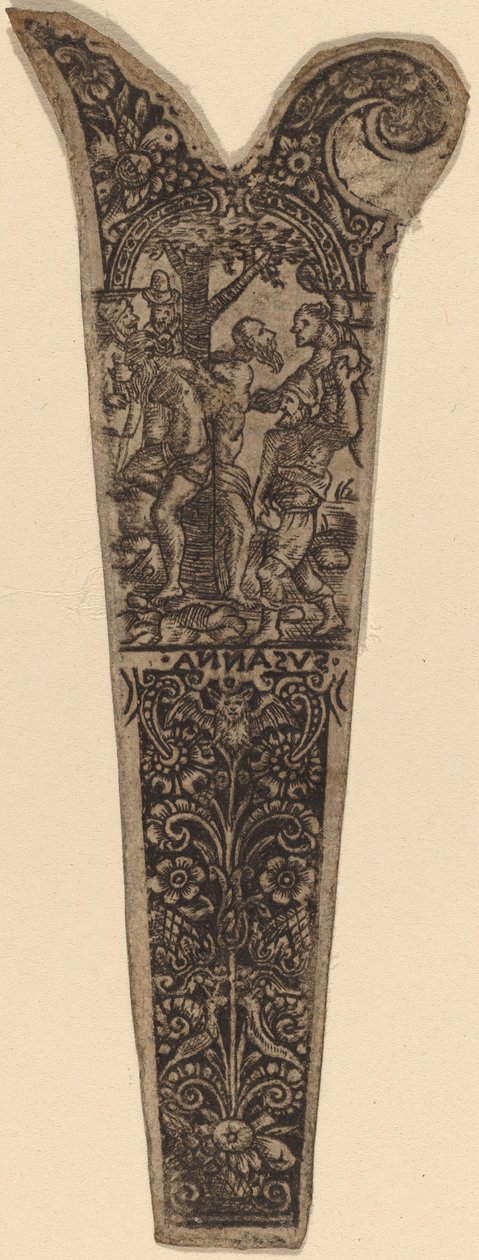 Ornamento para cabo de faca de Theodor de Bry