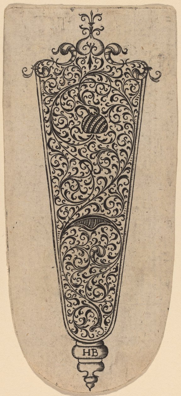 Ornamento para cabo de faca de Theodor de Bry