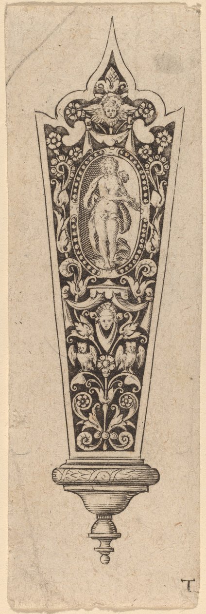 Ornamento para cabo de faca de Theodor de Bry