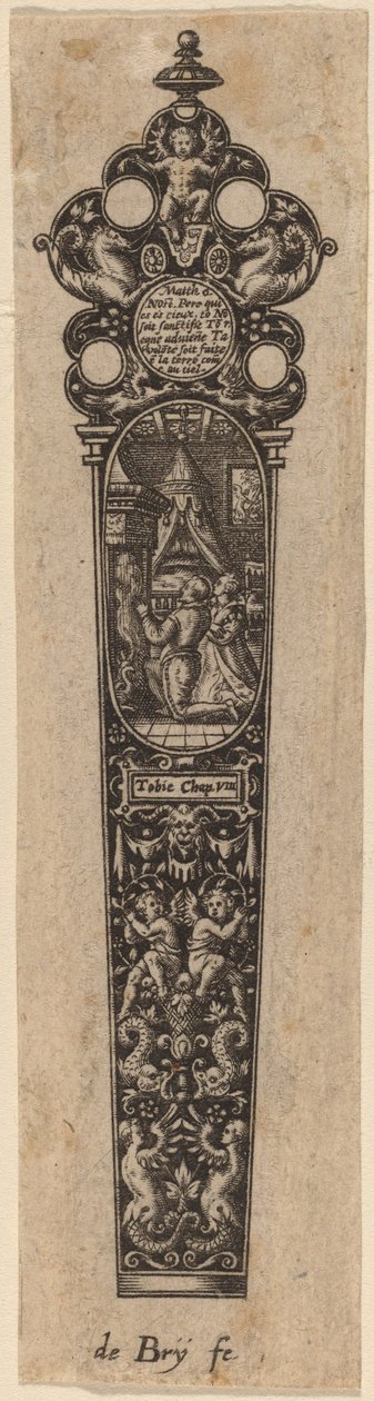 Ornamento para cabo de faca de Theodor de Bry