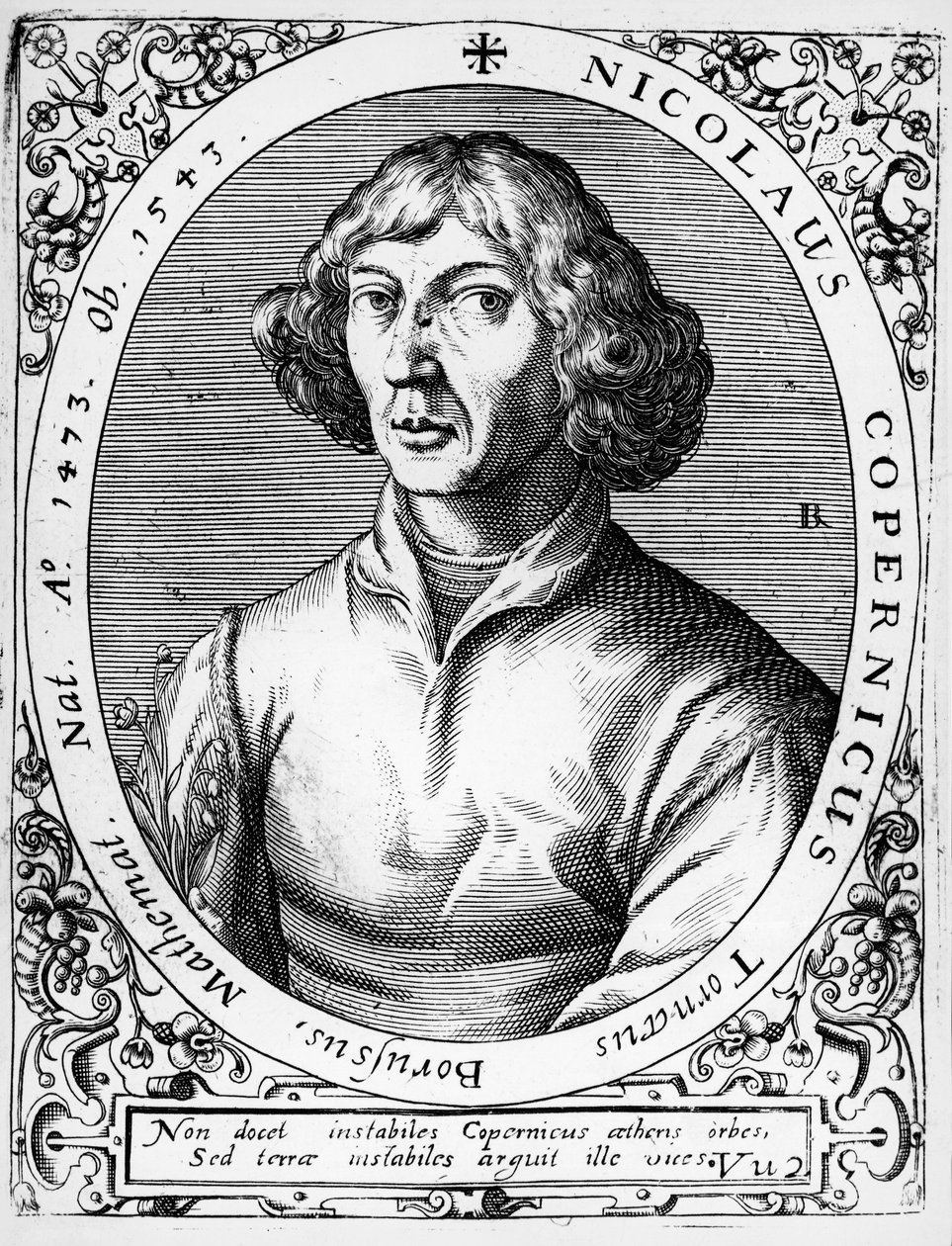Retrato de Mikolaj Kopernik conhecido como Nicolaus Copernicus (Torun de Theodor de Bry