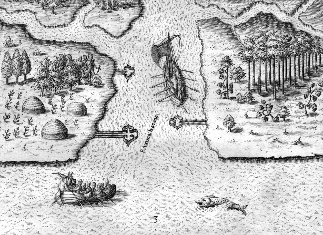 As folhas francesas Rio maio de Theodor de Bry