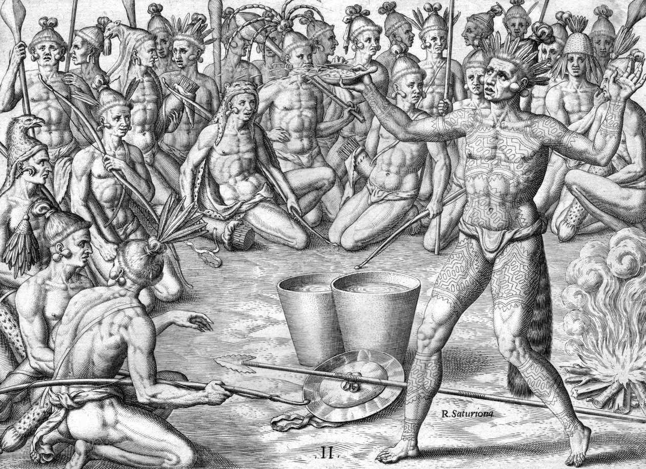 Cerimónia dos índios Timucua de Theodor de Bry