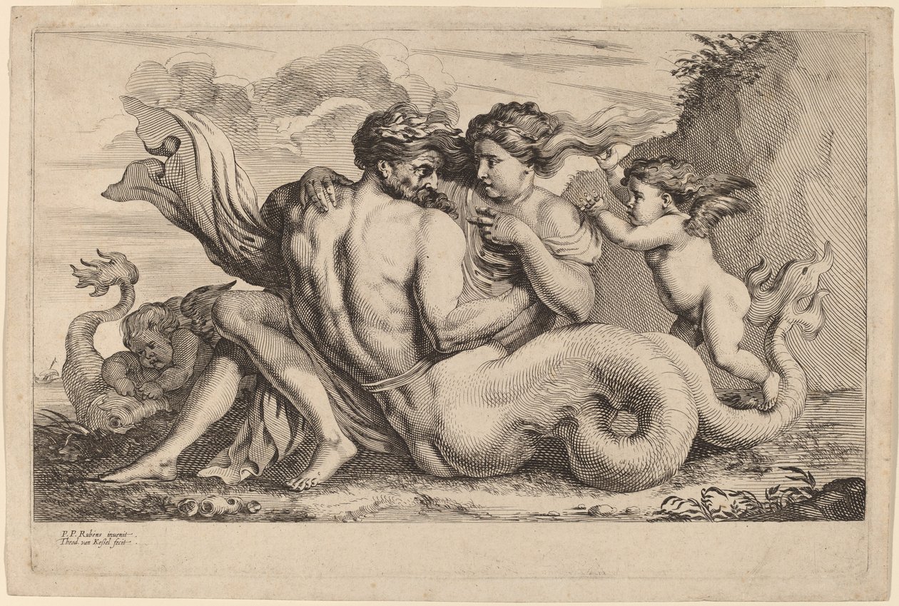 Sereia e Tritão de Theodor van Kessel after Sir Peter Paul Rubens