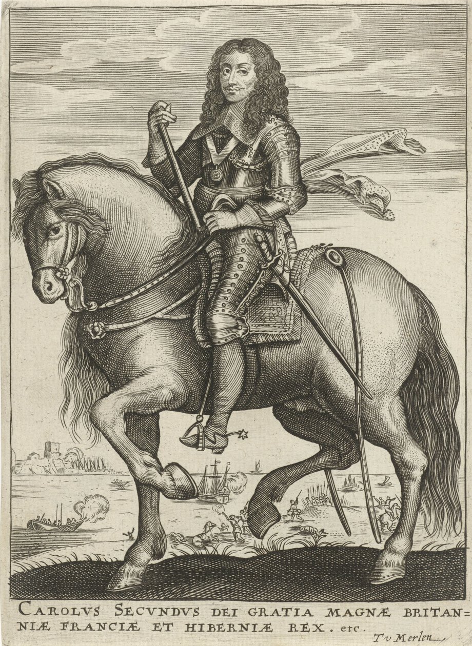 Retrato de Carlos II, Rei de Inglaterra de Theodor van Merlen (II)