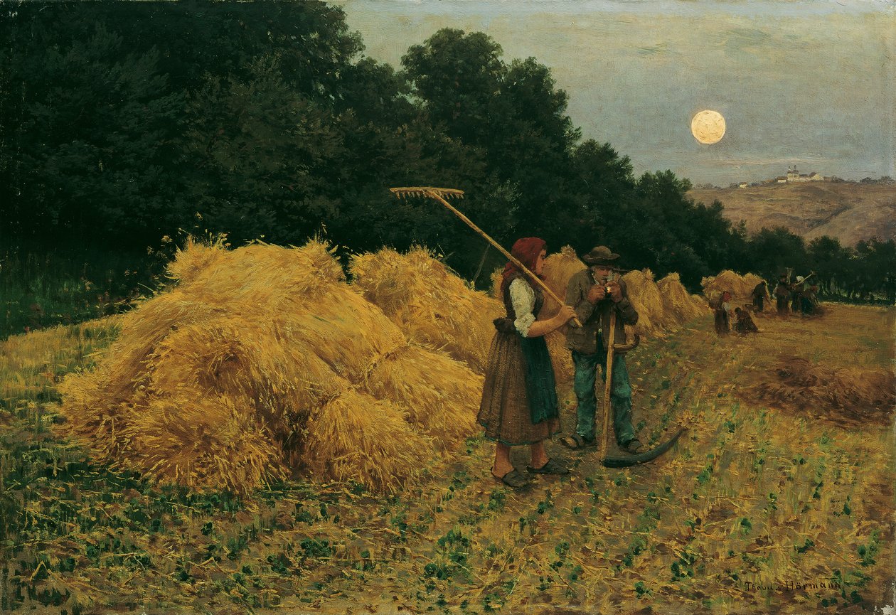 Nascer da lua após a colheita I de Theodor von Hormann