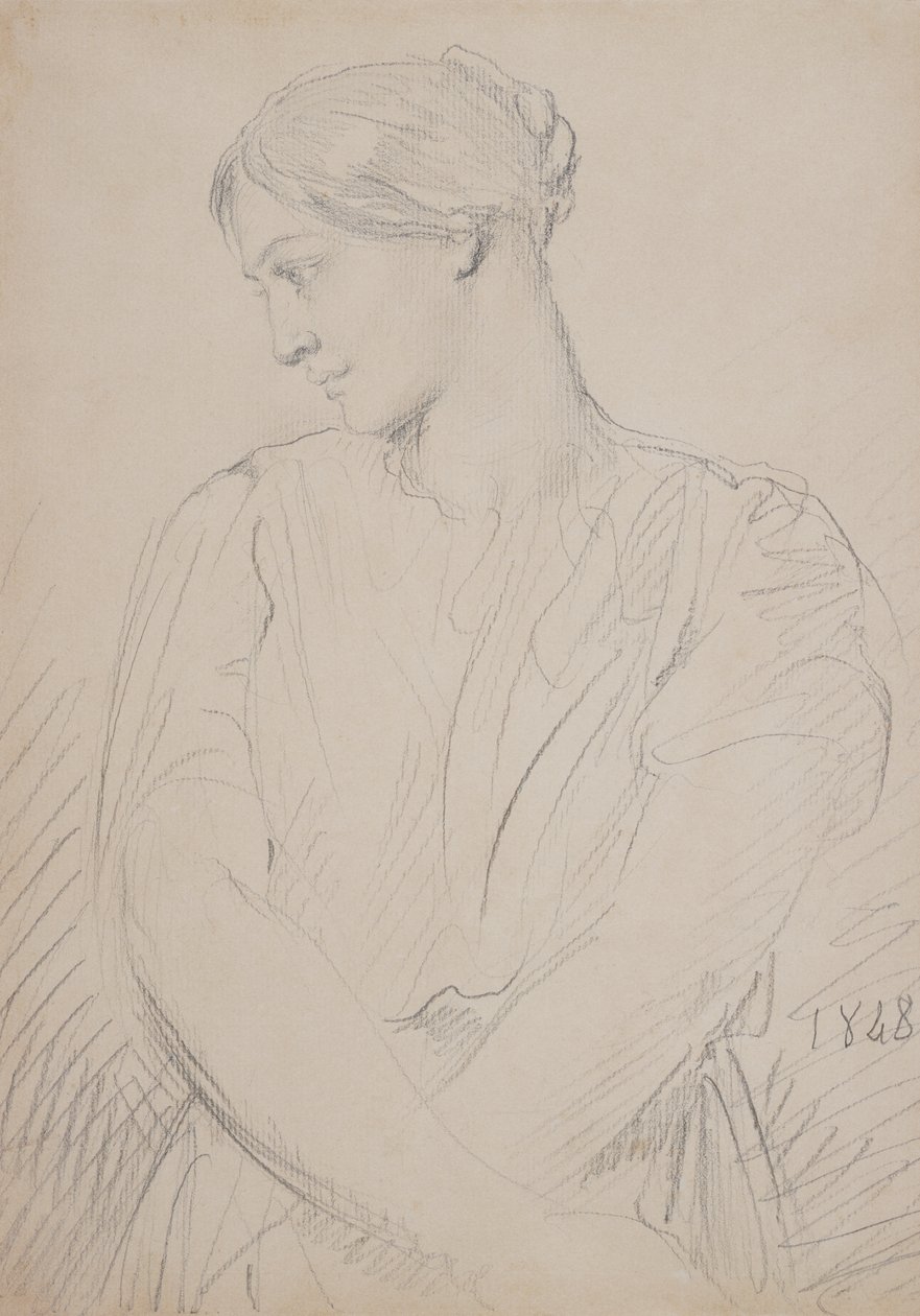 Alice Ozy, 1848 (grafite no papel) de Théodore Chassériau