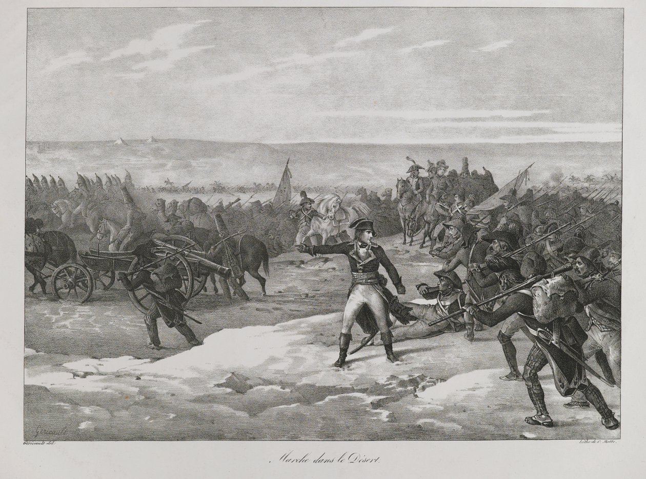 Março no deserto, 1823 de Theodore Gericault