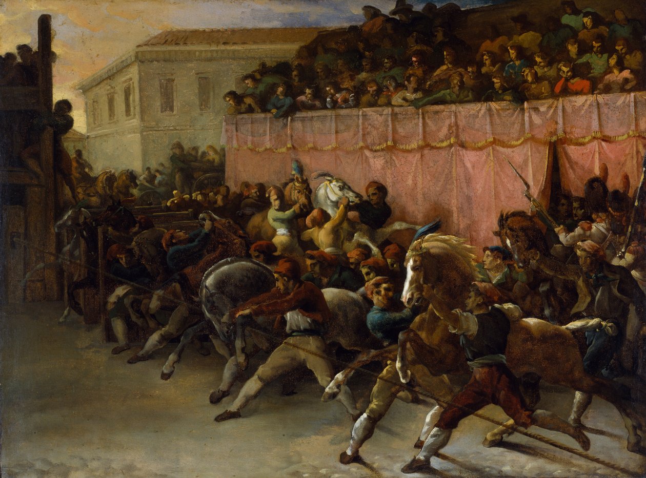 Pilotos Riderless em Roma de Theodore Gericault
