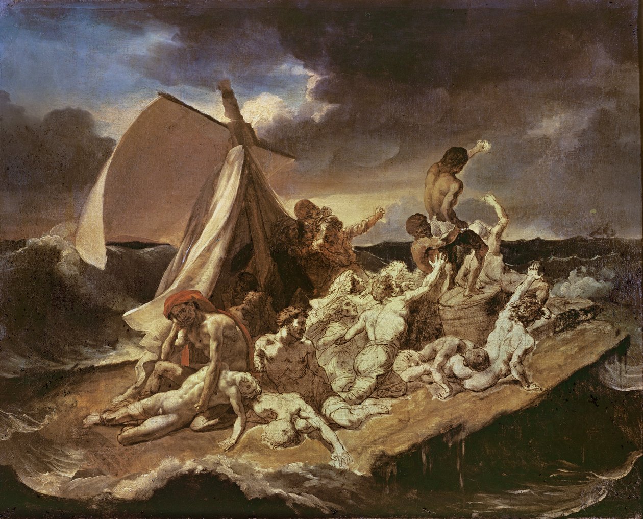 Segundo estudo para a jangada da medusa de Theodore Gericault