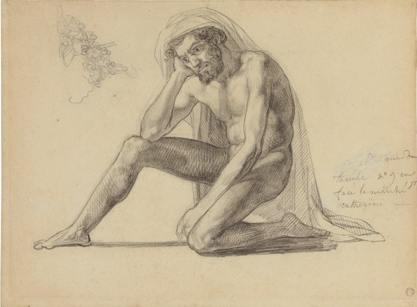 Estudo para o pai na jangada da medusa de Theodore Gericault
