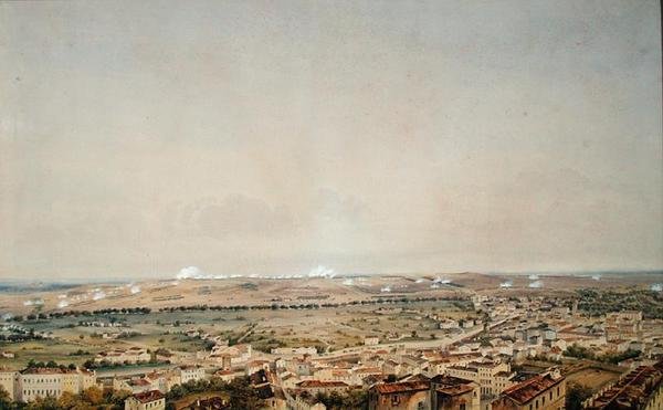 Batalha de Toulouse, 10 de abril de 1814 (wc no papel) de Theodore Jung