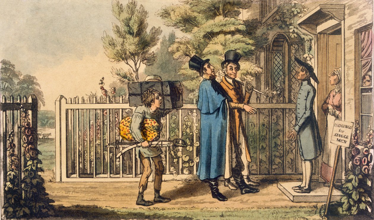 Ilustração de &39;Life of an Actor&39;, de Pierce Egan, publicada em 1825 (gravura a cores) de Theodore Lane