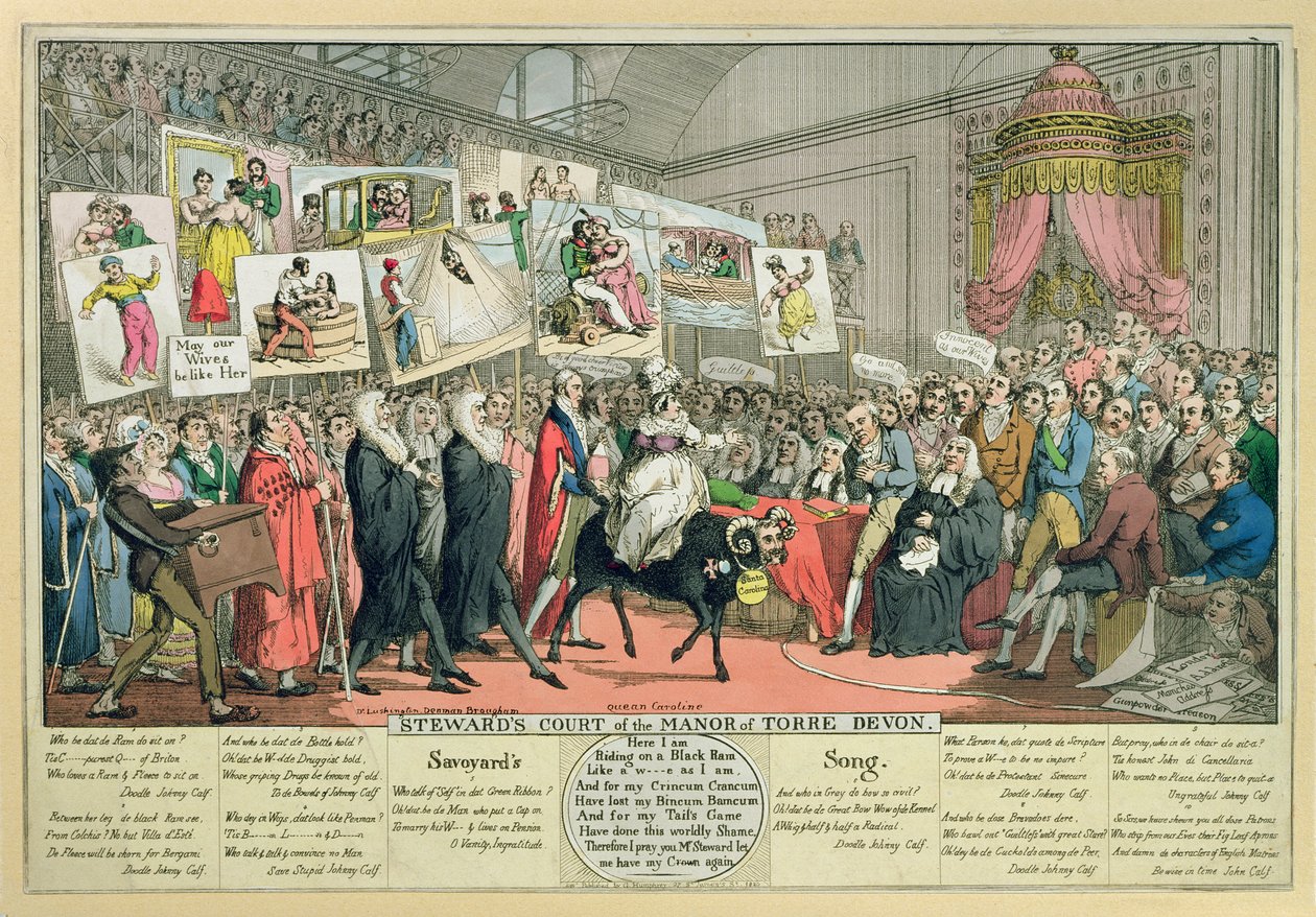 Tribunal de Steward da mansão de Torre Devon, pub. 1820 de Theodore Lane