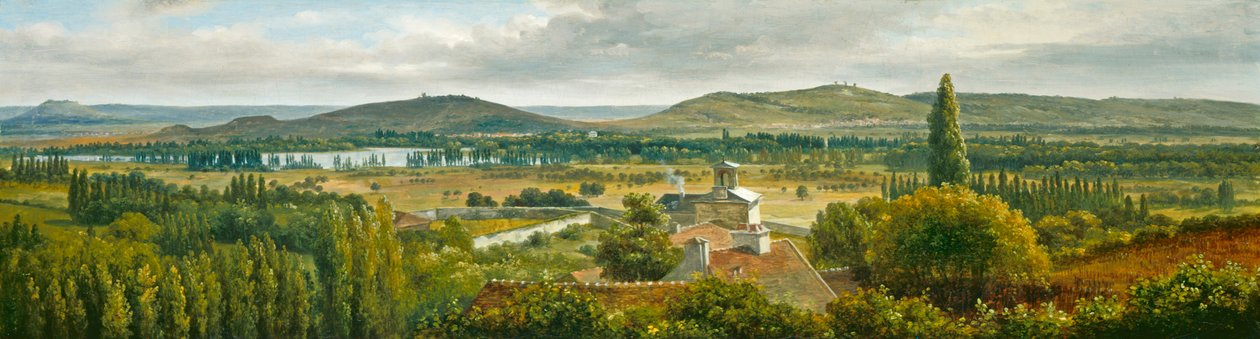 Vista Panorâmica da Ile-de-France, c. 1830 de Pierre Etienne Theodore Rousseau