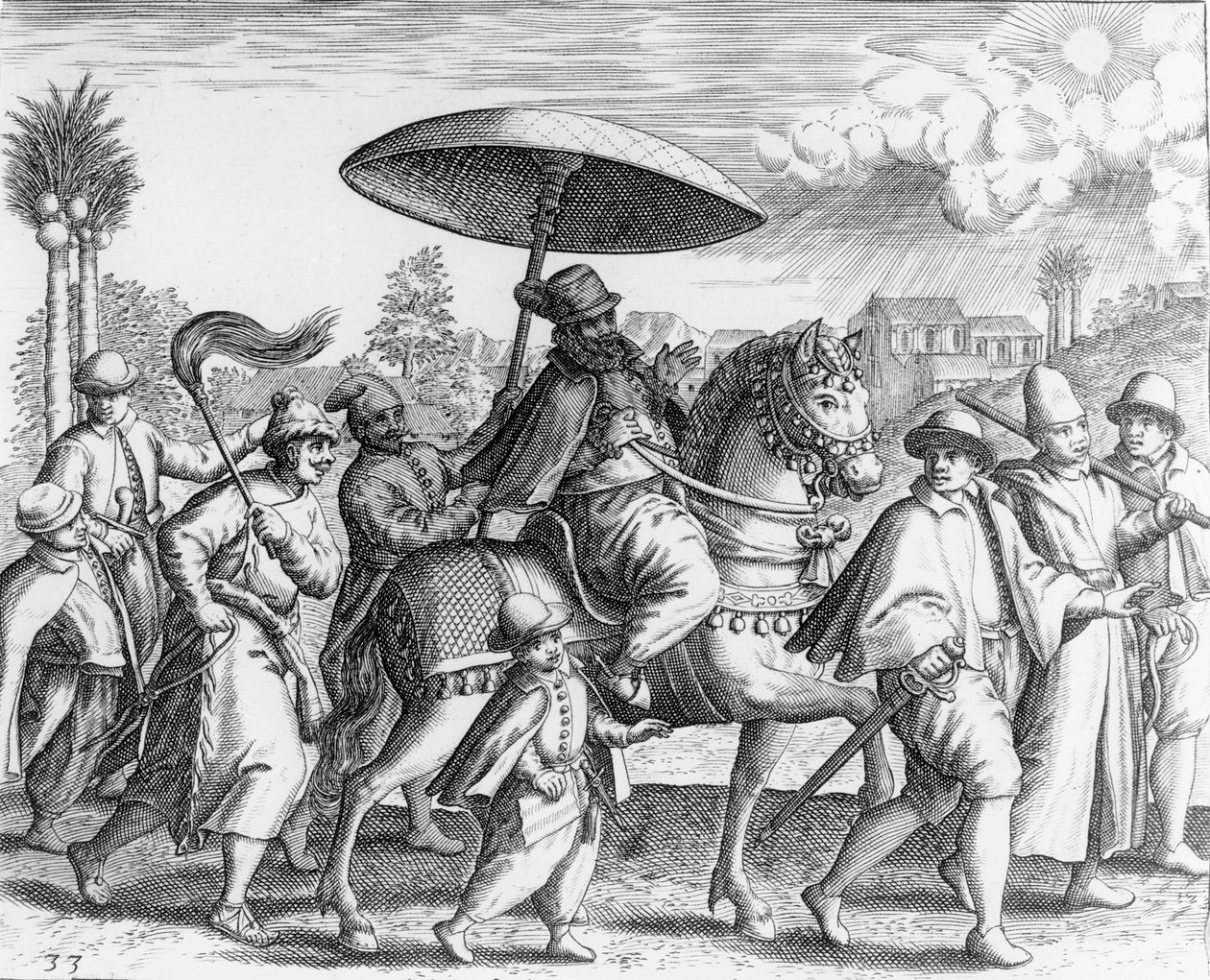 Autoridades portuguesas na Índia, 1599 de Theodore de Bry
