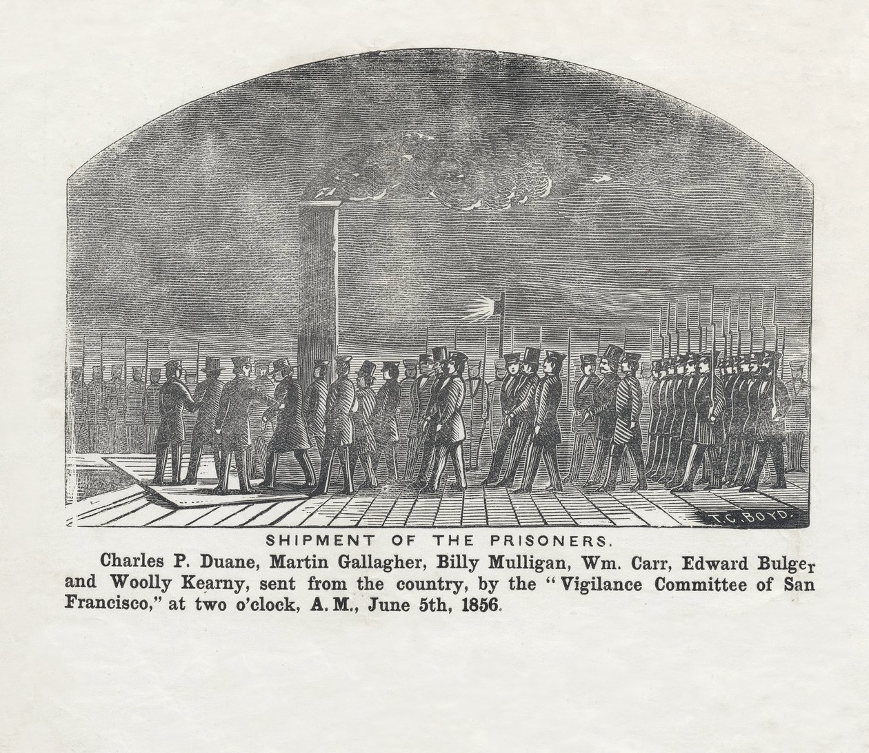 Expedição dos prisioneiros, pub. 1856 de Theodore C. Boyd
