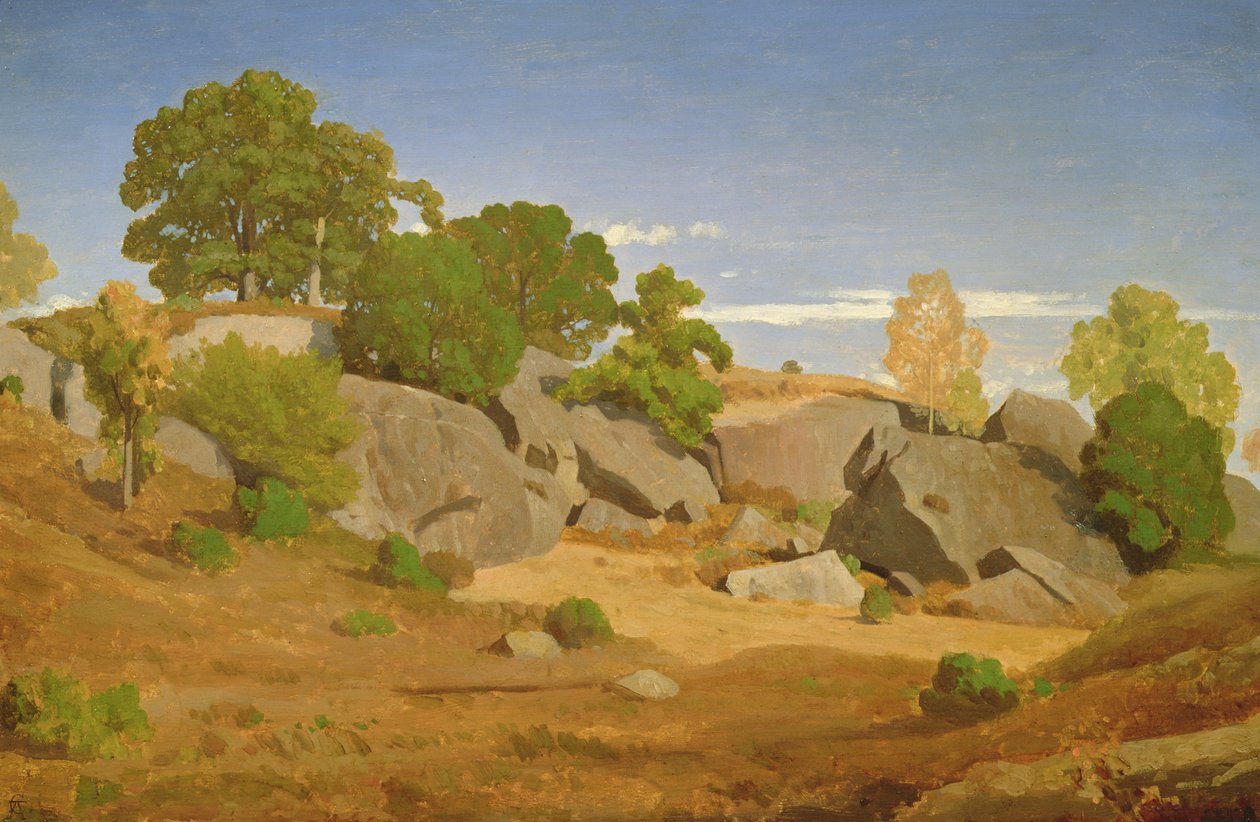 Rochas em Fontainebleau de Theodore Caruelle d Aligny